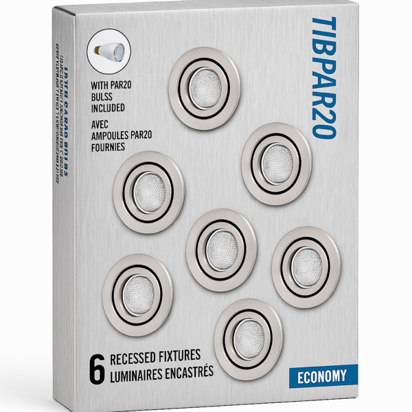 Wholesale Recessed Spot Light Housing – 6-Pack (No Bulbs)