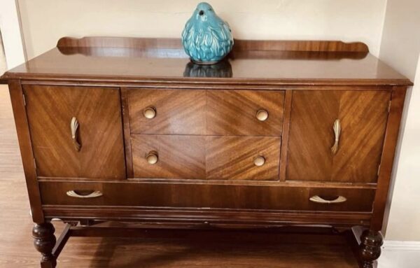 Short wooden sideboard for dining room – rustic design
